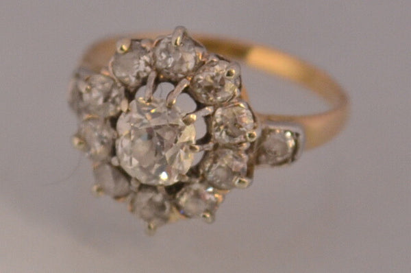 Bague Fleur Diamants Ancienne