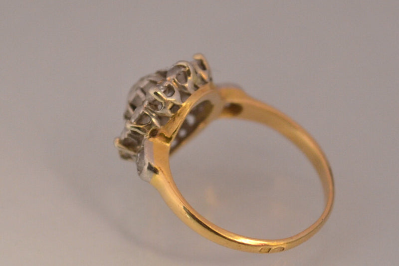 Bague Fleur Diamants Ancienne