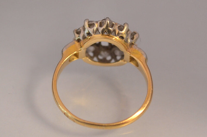 Bague Fleur Diamants Ancienne