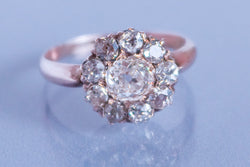 Bague Fleur et diamants