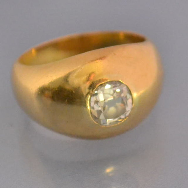 Bague jonc or jaune et diamant pour homme Benoit Joaillier