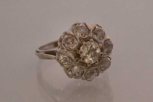 Bague Marguerite Or Blanc et Diamants