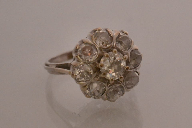 Bague Marguerite Or Blanc et Diamants