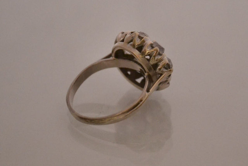 Bague Marguerite Or Blanc et Diamants