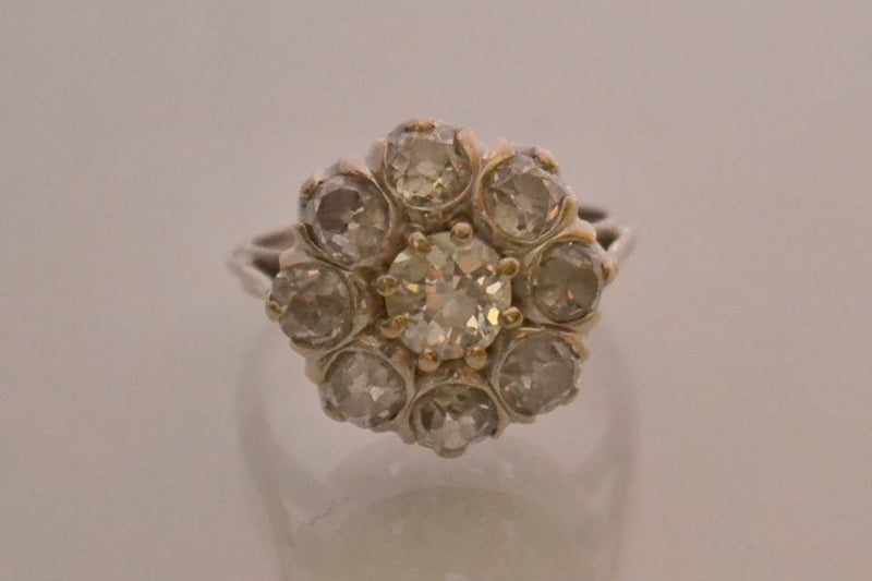 Bague Marguerite Or Blanc et Diamants