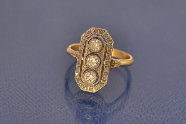 Bague Marquise Art Déco Diamants