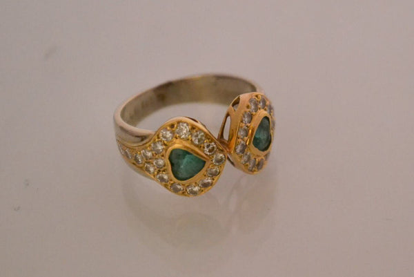 Bague MELLERIO Emeraude Diamants et Or Jaune