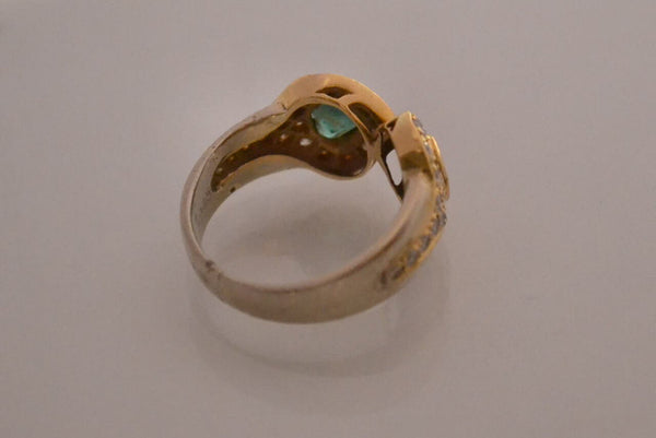 Bague MELLERIO Emeraude Diamants et Or Jaune