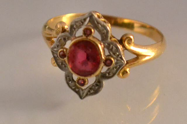 Bague Or et Verneuil