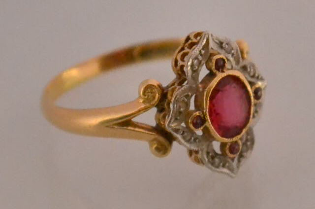 Bague Or et Verneuil
