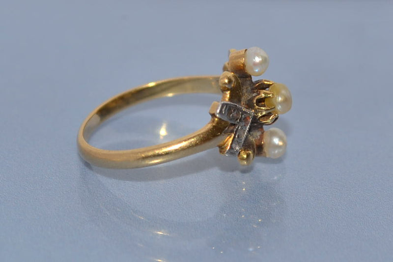 Bague perle 19éme siècle