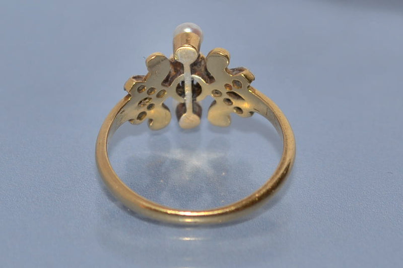 Bague perle 19éme siècle