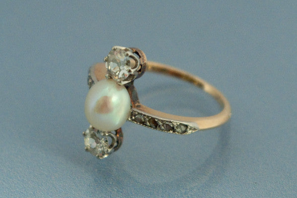 Bague Perle Fine et Diamants