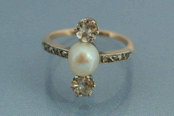 Bague Perle Fine et Diamants