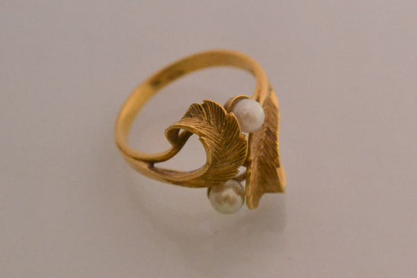 Bague Plumes Toi et Moi Perles
