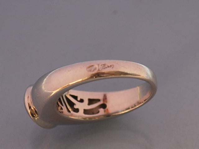 Bague poiray or blanc citrine