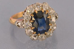 Bague Pompadour Saphir diamants
