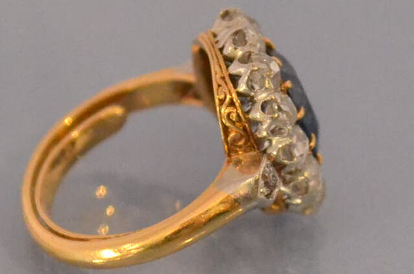Bague Pompadour Saphir diamants
