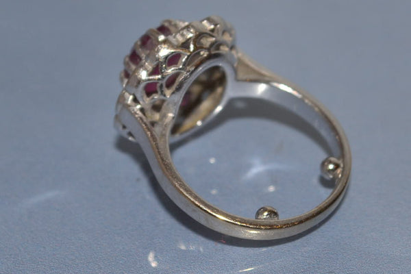 Bague rubis diamants et or
