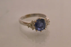 Bague Saphir Diamants