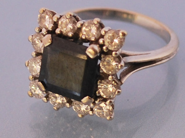 Bague saphir diamants et or