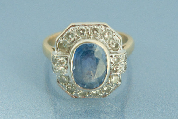 Bague Saphir et Diamant