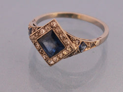 Bague saphir et diamants