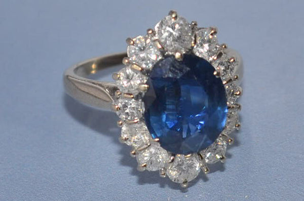 Bague saphir et diamants