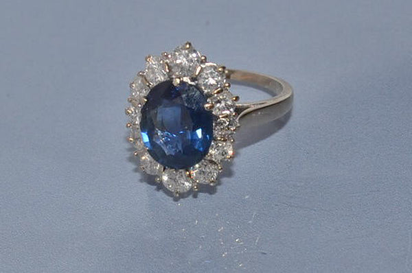 Bague saphir et diamants