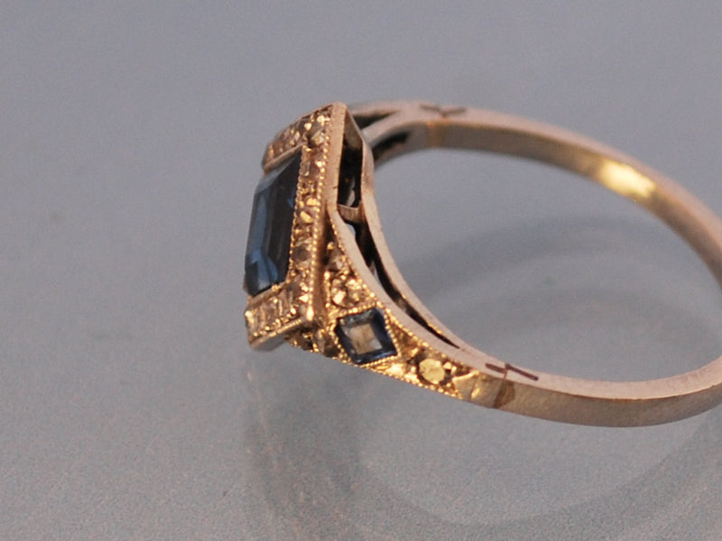 Bague saphir et diamants