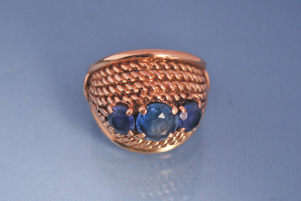 Bague Saphirs et Or Jaune