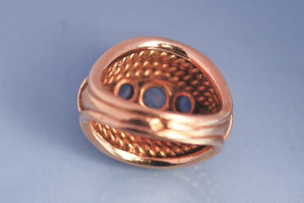 Bague Saphirs et Or Jaune