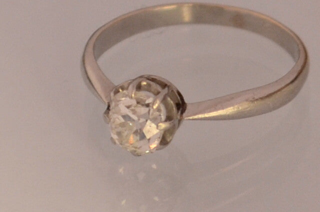 Bague Solitaire Diamant taille ancienne 0,6 carat