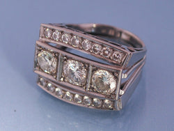 Bague Tank art déco Platine