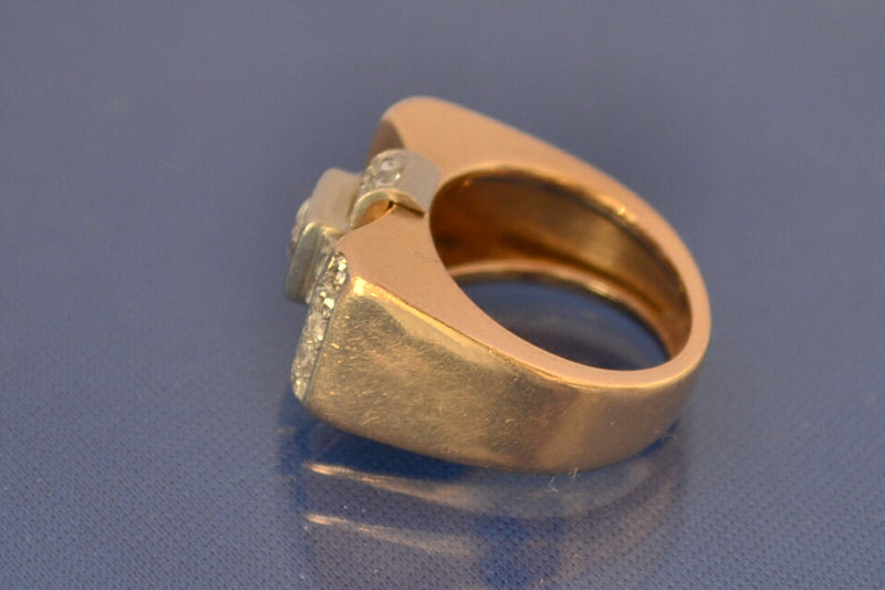 Bague Tank en Or et Diamants