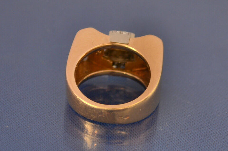 Bague Tank en Or et Diamants