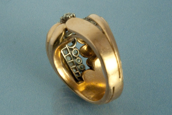 Bague Tank Or et Diamant