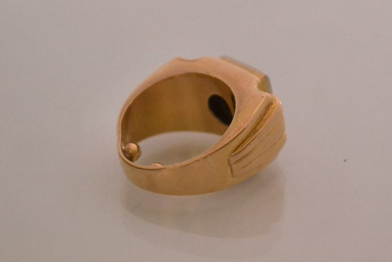 Bague Tank Or Jaune et Diamant