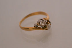 Bague Toi et Moi Perle Diamants