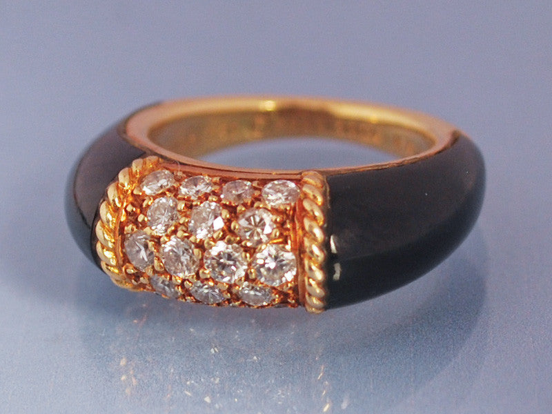 Bague Van Clee & Arpels Onyx & Diamants