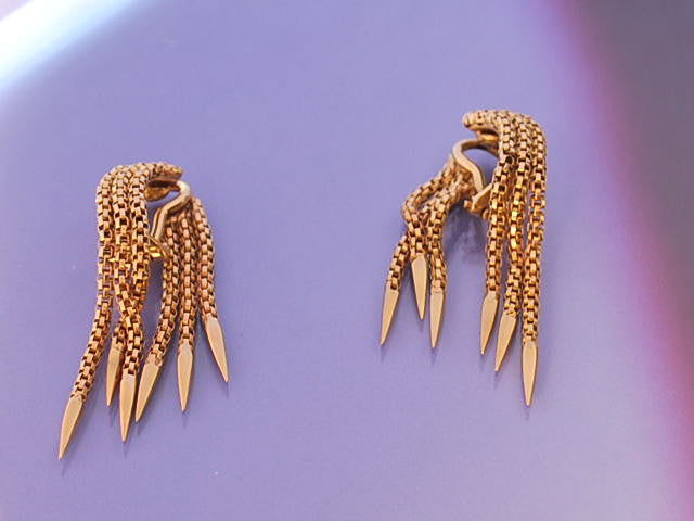 Boucles d oreille art deco en or jaune