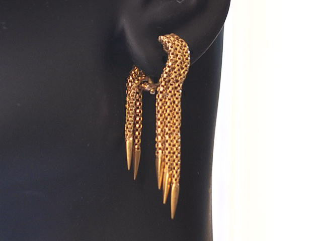 Boucles d oreille art deco en or jaune