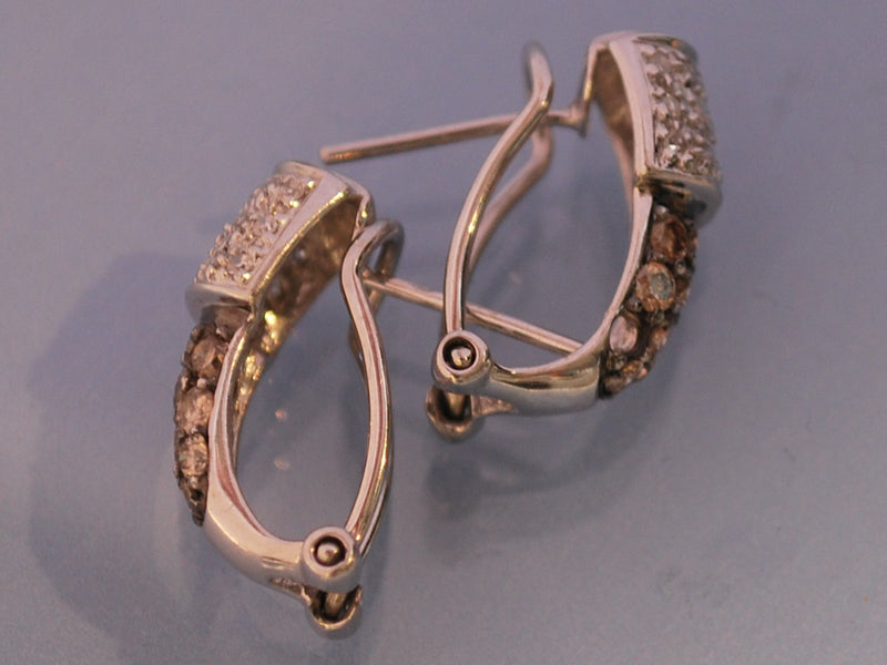 Boucles d oreille diamants cognac