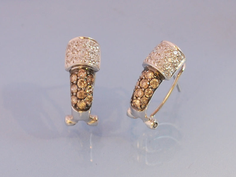Boucles d oreille diamants cognac