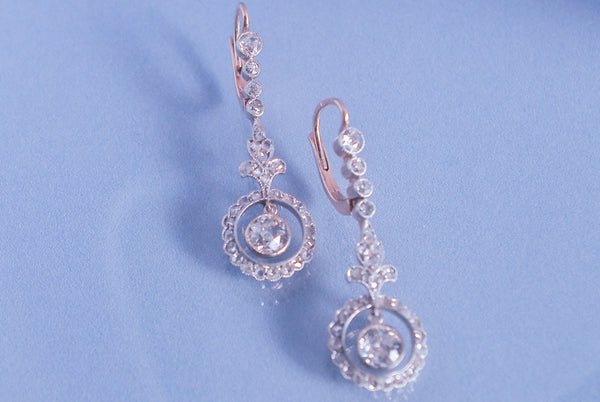 Boucles d'oreille Anciennes Diamants
