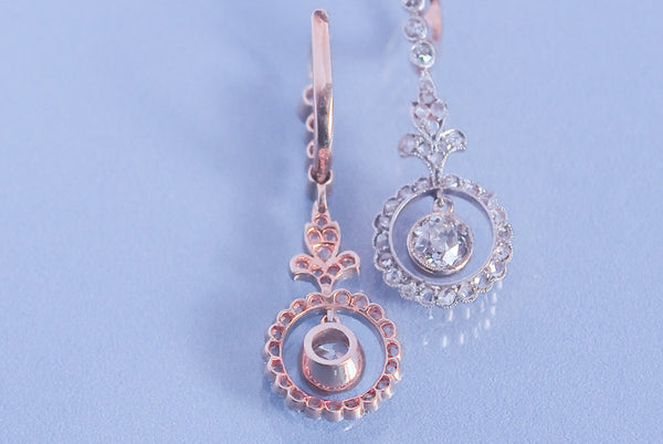 Boucles d'oreille Anciennes Diamants