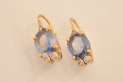 Boucles d'Oreilles Saphirs et Diamants