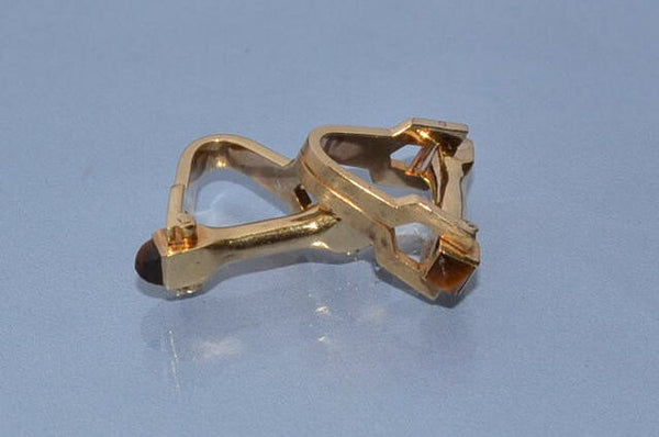 Boutons de manchette or et oeil de tigre