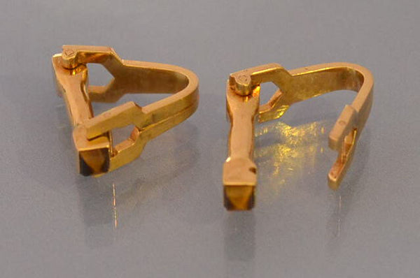 Boutons de manchette or et oeil de tigre
