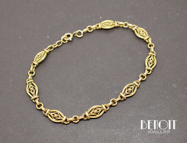 Bracelet Ancien Or Filigrane